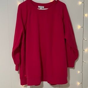 Hot Pink Crew Neck Sweater
